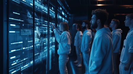 A digital leaderboard displaying the top 10 rankings of contestants during a competitionの素材