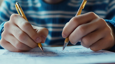 "A student reviewing their test answers before submitting the exam, double-checking every detail --ar 16:9 --personalize jaydbm9 --v 6.1 Job ID: ce215d85-f4e6-4b68-9f5f-2ed3a6e87477の素材