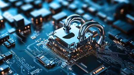 Cyber security Data privacy Data protection Internetの素材