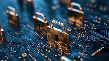 Cyber security Data privacy Data protection Internetの素材