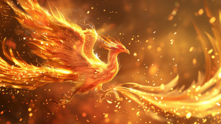 The Fire Bird is a mythical creature that is a symbol of hope, rebirth, and renewal.の素材