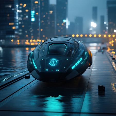 business water transportation using cutting-edge digital technology, holograms, futuristic vibes, and neon blue or green shades, each within the 100-250 character range and ending with the specified parameters. --personalize jaydbm9 --v 6.1 Job ID: 16696095-2496-4162-a5c5-c2d9d368dc58の素材