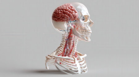 thyroid gland produce This hormone is responsible for regulating the metabolism. body temperature level Blood lipid levels Including emotions holographic scan projection 3D renderingの素材