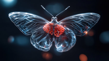 thyroid gland produce This hormone is responsible for regulating the metabolism. body temperature level Blood lipid levels Including emotions holographic scan projection 3D renderingの素材