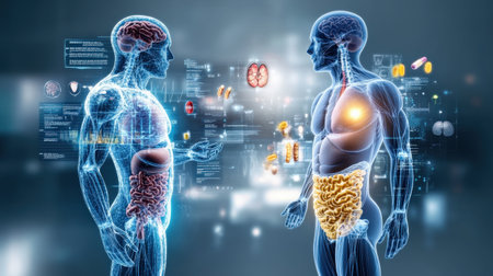 the digestive system. The organs in the digestive system are the esophagus, stomach, small intestine, large intestine, and rectum. The digestive system helps break down food and absorbの素材