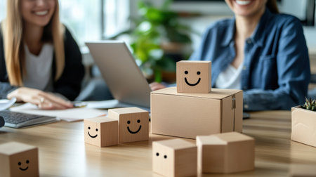 customer ,The needs of customers when they receive good service and are happy in using the product. have confidence and meets the needs of the product or service ,Stock Photo styleの素材