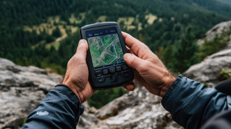 A guide on how to use a GPS for navigation.の素材