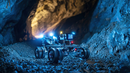 Truck in the mine. Heavy industry relative image. 3D renderingの素材