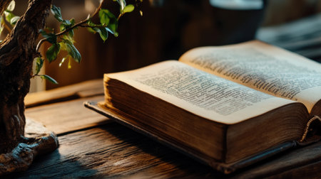 A close-up of a book, with the words 'Once Upon a Time' written in bold at the top of the pageの素材