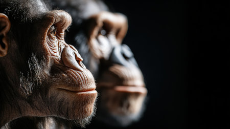 The development of language and communication in human evolution.の素材