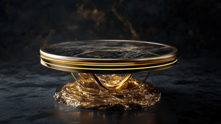 Mystical a magic table. gold neon tonesの素材