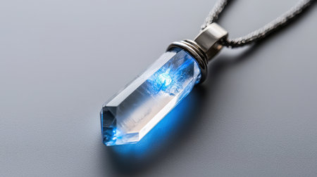 Blue neon fairy dust in pouch, isolated on white, whimsical and ideal for magical designsの素材