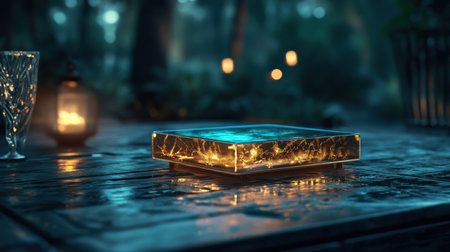 Glowing candle on the grave at cemetery. Halloween concept. 3D Renderingの素材