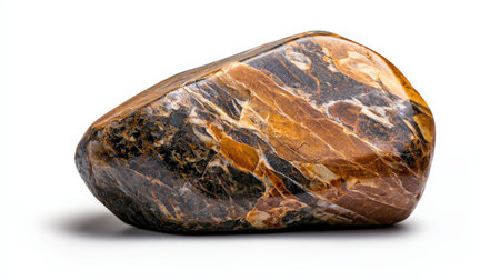 Fae stone with natural shimmer, isolated on white, perfect for magical and mystical themesの素材