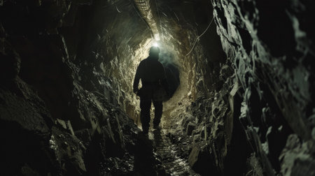 A dark and mysterious mine.の素材