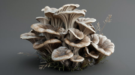 A photo of a large clump of mushrooms.の素材