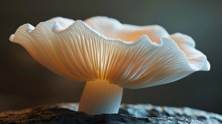 A glowing mushroom in the dark forestの素材
