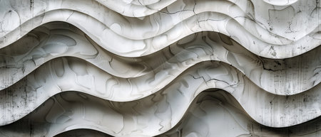 3D rendering of a marble slab with a wavy pattern.の素材