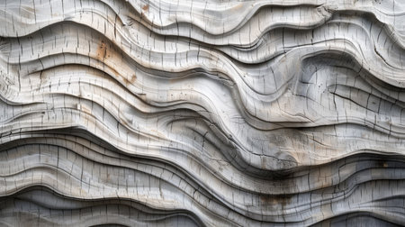 A wooden wall with wavy pattern.の素材