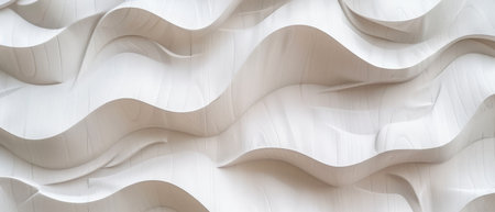 3D rendering of a parametric wall with a wave - like pattern.の素材