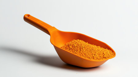 Animal feed scoop isolated on white, ideal for livestock and farm brandingの素材