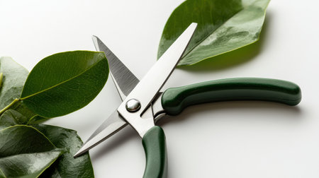 Gardening shears isolated on white, perfect for garden and outdoor lifestyle themesの素材