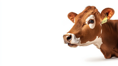 Metal cow bell isolated on white, perfect for rural lifestyle and farm themesの素材