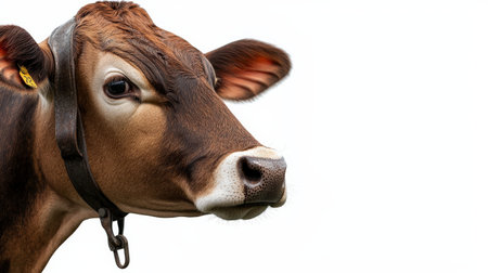 Metal cow bell isolated on white, perfect for rural lifestyle and farm themesの素材