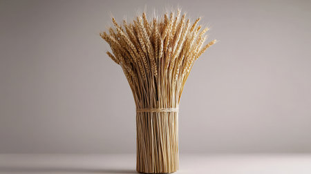 Sheaf of wheat isolated on white, great for farm produce and harvest themesの素材