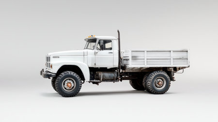 Farm truck isolated on white, ideal for rural lifestyle and agricultural brandingの素材