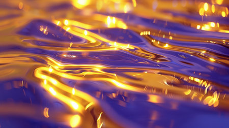 3D render of a gold background with some smooth lines in itの素材