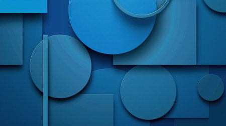 Abstract blue background with circles and rectangles. Vector illustration for your designの素材