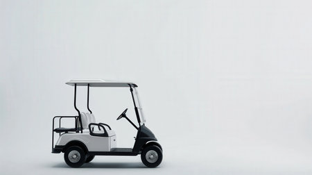golf cart isolated on a white background. 3d rendering.の素材