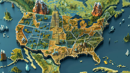 London city on map with roads and railways. 3D illustration.の素材