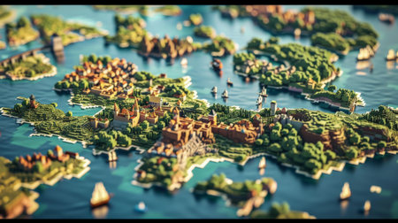 Fantasy map of the medieval city of Gdansk, Polandの素材