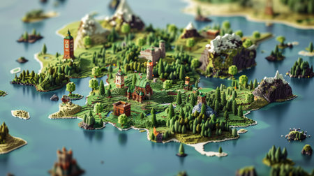 Fragment of the model of the city of Kiev on the map of Ukraineの素材