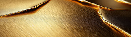 A gold colored surface with a shiny texture. The surface is made up of many small pieces of goldの素材
