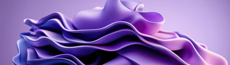 A purple fabric with a purple frosting on top. The frosting is in the shape of a flowerの素材