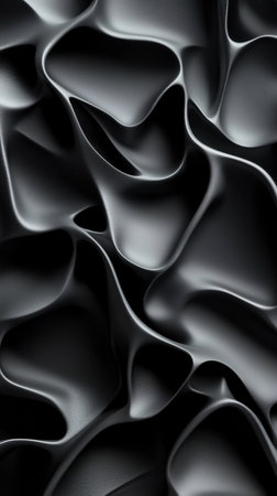 The image is a black and white photo of a piece of fabric with a very intricate design. The design is made up of many small, overlapping shapes that create a sense of depth and textureの素材