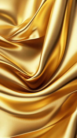 A gold fabric with a gold color. The fabric is very shiny and looks very luxuriousの素材