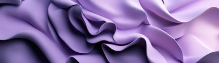A piece of fabric with a purple wave pattern is displayed. The fabric is a deep shade of purple, and the wave pattern is also purple. The waves are large and appear to be flowingの素材