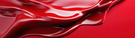 A red fabric with a red liquid on it. The fabric is flowing and the liquid is drippingの素材