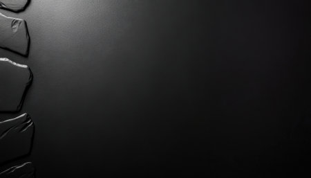 A black background with a white line on it. The line is made up of rocksの素材