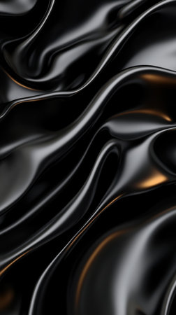 A black and gold fabric with a shiny, shiny, shiny look. The fabric is very long and has a very shiny appearanceの素材