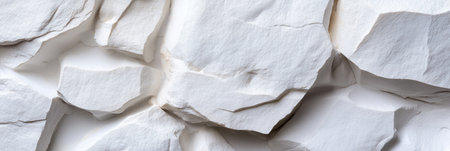 A large white rock with many small white rocks scattered around it. The rock appears to be broken and has a rough texture. Scene is one of ruggedness and strengthの素材