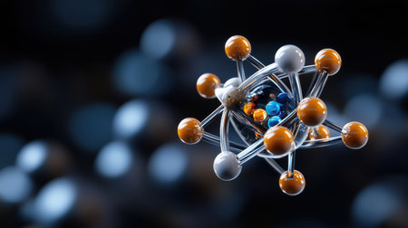 A close up of a ball of beads with a wire frame. The beads are of different colors and sizes, and the wire frame is silver. Concept of complexity and intricacyの素材