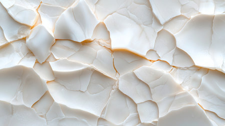 The image is a close up of a white surface with many cracks and holes. The surface appears to be made of stone or marble, and the cracks and holes give it a rough and textured appearanceの素材