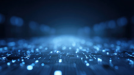 A blue background with a lot of small blue dots. The dots are arranged in a way that they look like a cityscapeの素材