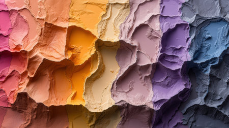 A colorful painting with a variety of colors and textures. The painting is abstract and has a sense of depth and dimension. The colors are vibrantの素材