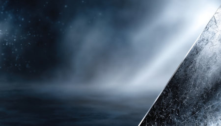 A blurry image of a dark, stormy sky with a knife in the foreground. The knife is partially obscured by the sky, creating a sense of mystery and danger. Scene is tense and ominousの素材